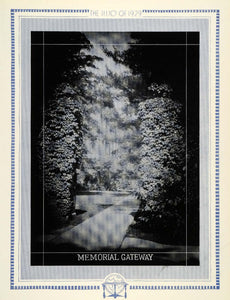 1929 Print Memorial Gateway University Illinois Urbana Sidewalk Milt Marx TIL1