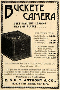 1900 Ad E & H T Anthony & Co. Buckeye Camera Vintage - ORIGINAL ADVERTISING TIN1