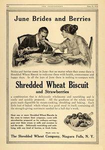 1916 Ad Shredded Wheat Biscuit Cereal June Brides NY - ORIGINAL ADVERTISING TIN2