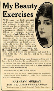 1916 Ad Kathryn Murray Beauty Exercise Skin Chicago - ORIGINAL ADVERTISING TIN2