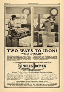 1918 Ad Simplex Ironer American Ironing Machine Company - ORIGINAL TIN2