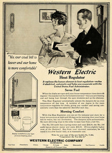 1918 Ad Western Electric Heat Regulator No 100 Outfit - ORIGINAL TIN2