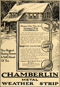 1916 Ad Chamberlin Metal Weather Strip Home Improvement - ORIGINAL TIN2