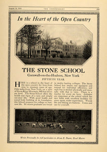1916 Ad Stone School Cornwall-on-the-Hudson Campus NY - ORIGINAL TIN2
