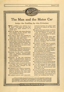 1917 Ad Cadillac Motor Car Co. Automobiles Detroit MI - ORIGINAL TIN2