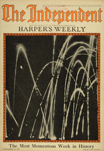 1918 Cover Independent Harper's Weekly World War I - ORIGINAL TIN3