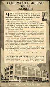 1918 Ad Lockwood Greene Engineers Revere Rubber Chelsea - ORIGINAL TIN3