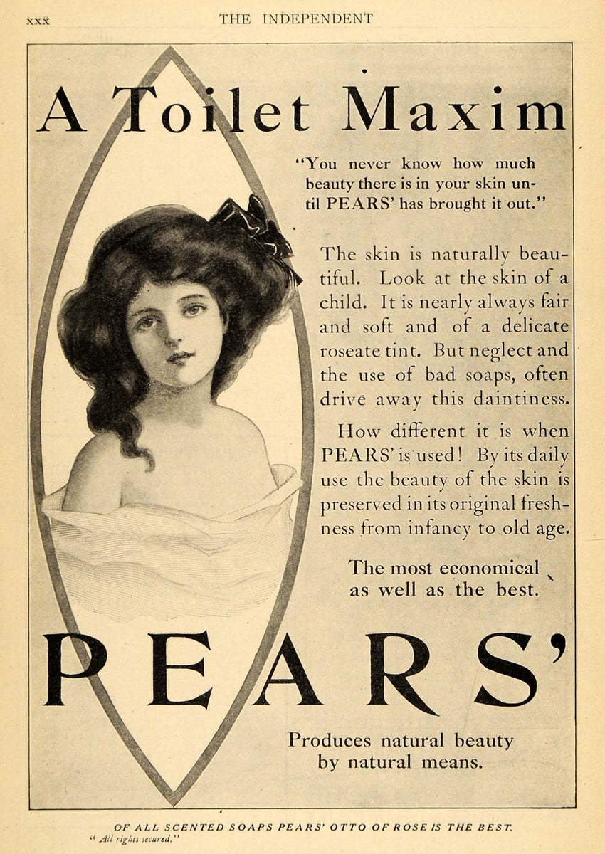 1908 Ad Pears Soap Toiletry Skin Care Beauty Products - ORIGINAL TIN4 ...