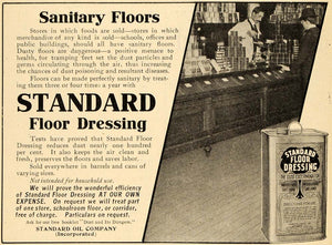 1908 Ad Standard Oil Floor Dressing Sanitary Flooring - ORIGINAL TIN4