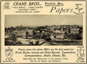 1910 Ad Crane Papers Typewriters Correspondence Ledger - ORIGINAL TIN4