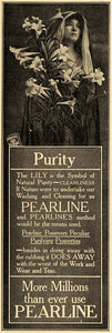 1909 Ad Lily Purity Flower James Pyle's Pearline Soap - ORIGINAL TIN4