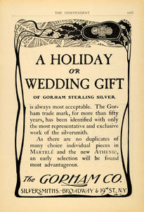 1901 Ad Holiday Wedding Gift Gorham Silver Smith Metal - ORIGINAL TIN4