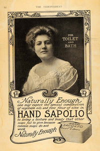1909 Ad Sapolio Soap Bath Toilet Hygiene Beauty Women - ORIGINAL TIN4