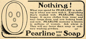 1901 Ad Pearline Soap Women Bath Powder Clothing Wash - ORIGINAL TIN4