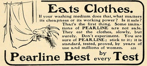 1902 Ad Pearline Soap Clothes Goat Laundry Wash Animal - ORIGINAL TIN4
