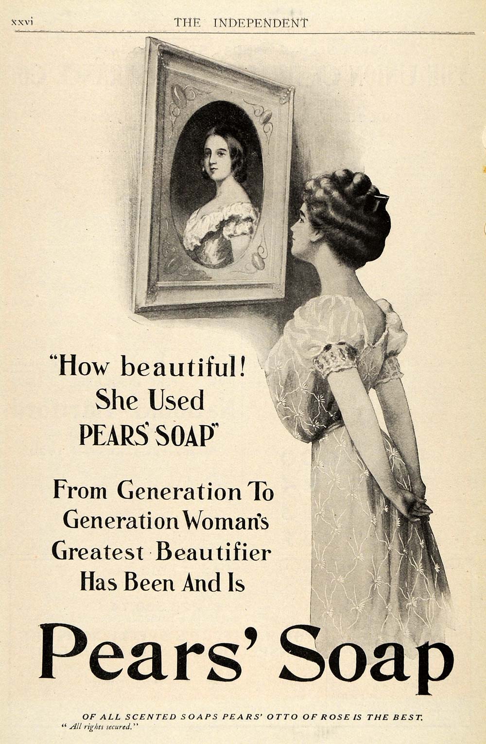 1909 Ad A & F Pears Co. Toilet Bath Soap Woman Fashion - ORIGINAL TIN4