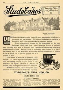 1908 Ad Studebaker Bros. Fairfield County Country Club - ORIGINAL TIN4