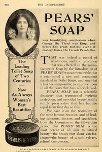 1908 Ad A & F Pears Co. Toilet Bath Soap Woman Fashion - ORIGINAL TIN4