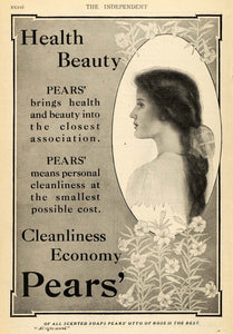1909 Ad A & F Pears Toiletry Health Beauty Toilet Bath Soap Woman Fashion TIN4