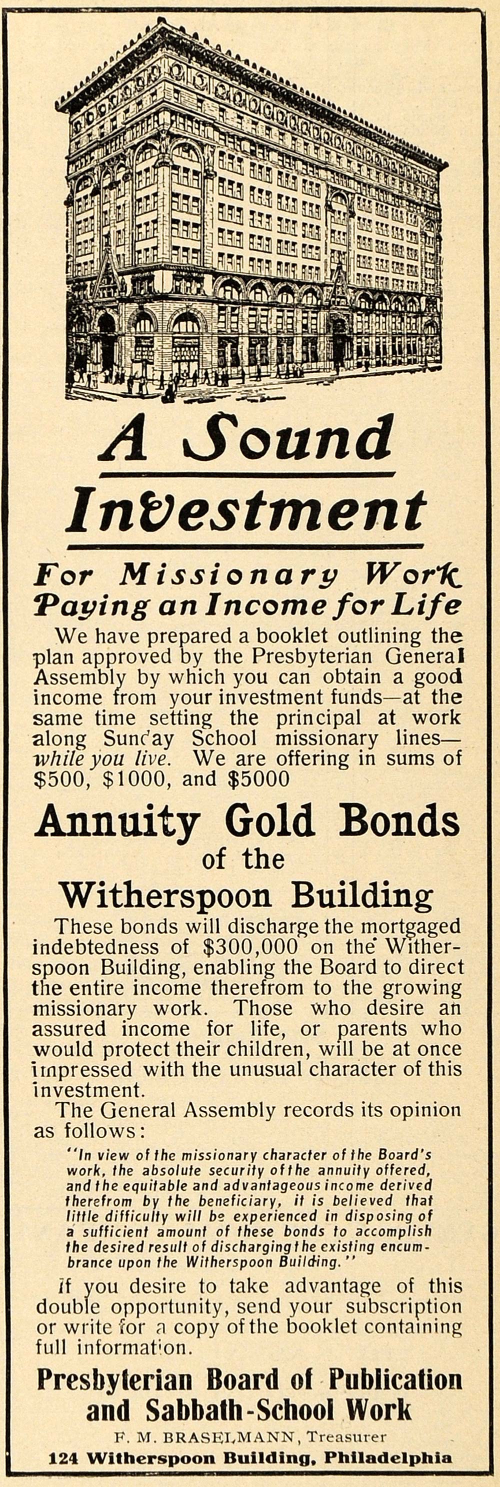 1909 Ad Presbyterian Board Publication Sabbath-School - ORIGINAL TIN4