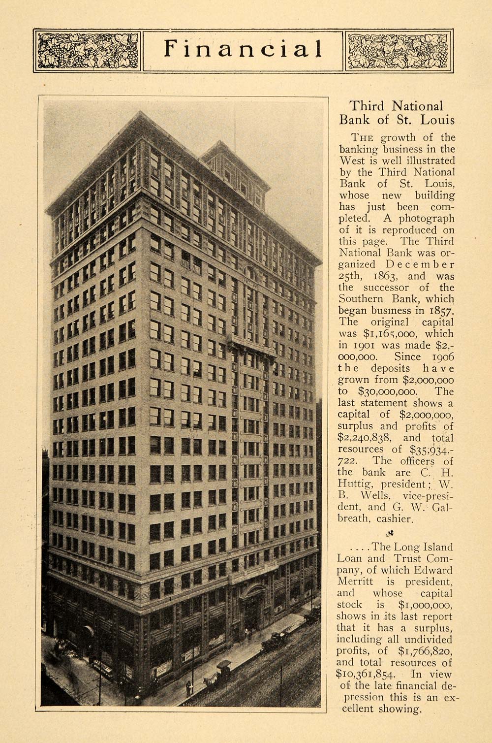 1908 Ad Third National Bank Bldg Structure Saint Louis - ORIGINAL TIN4