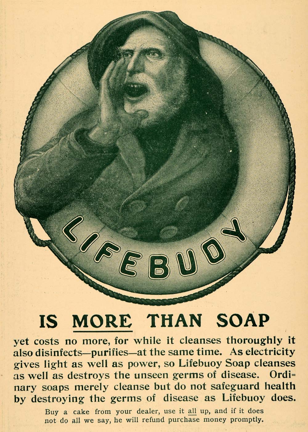 1903 Ad Lever Fisherman Fishing Brothers Lifebuoy Soap Disease Lifesaver TIN4