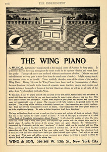 1907 Ad Noteaccord Wing Piano Musical Instrument Organ - ORIGINAL TIN4