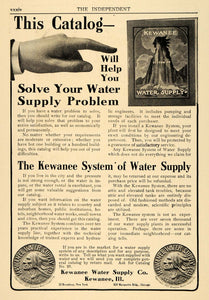 1907 Ad Kewanee Water Supply System Plumbing Indian - ORIGINAL ADVERTISING TIN4