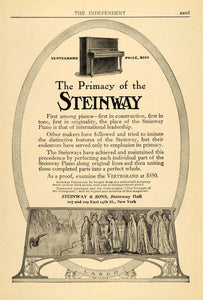 1907 Ad Steinway Vertegrand Piano Largo Pricing Royalty - ORIGINAL TIN4