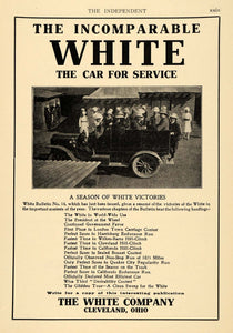 1907 Ad White Antique Cars Competition Victory Listing - ORIGINAL TIN4