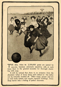 1902 Ad Ivory Soap Vegetable Oil Children Sports Clean - ORIGINAL TIN4
