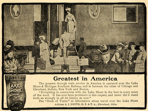 1902 Ad Lake Shore & Michigan Southern Railway Train - ORIGINAL ADVERTISING TIN4