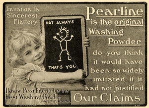 1901 Ad Pearline Washing Powder Laundry Sarah T. Rorer - ORIGINAL TIN4