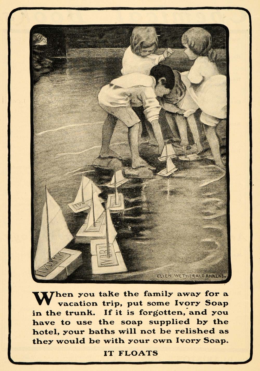 1902 Ad Procter & Gamble Co. Ivory Soap Boats Children - ORIGINAL TIN5