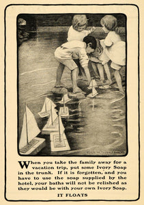 1902 Ad Procter & Gamble Co. Ivory Soap Boats Children - ORIGINAL TIN5