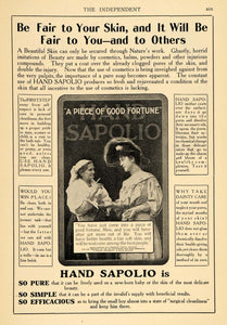 1906 Ad E Morgans Sons Sapolio Toilet Soap Bath Product - ORIGINAL TIN5