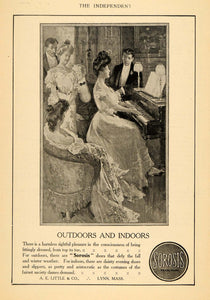 1904 Ad A E Little & Co. Sorosis Shoes Piano Player - ORIGINAL ADVERTISING TIN5