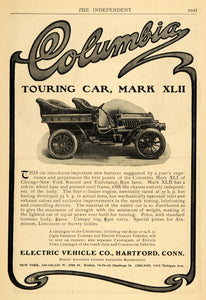 1904 Ad Electric Vehicle Co. Touring Car Mark XLII Auto - ORIGINAL TIN5