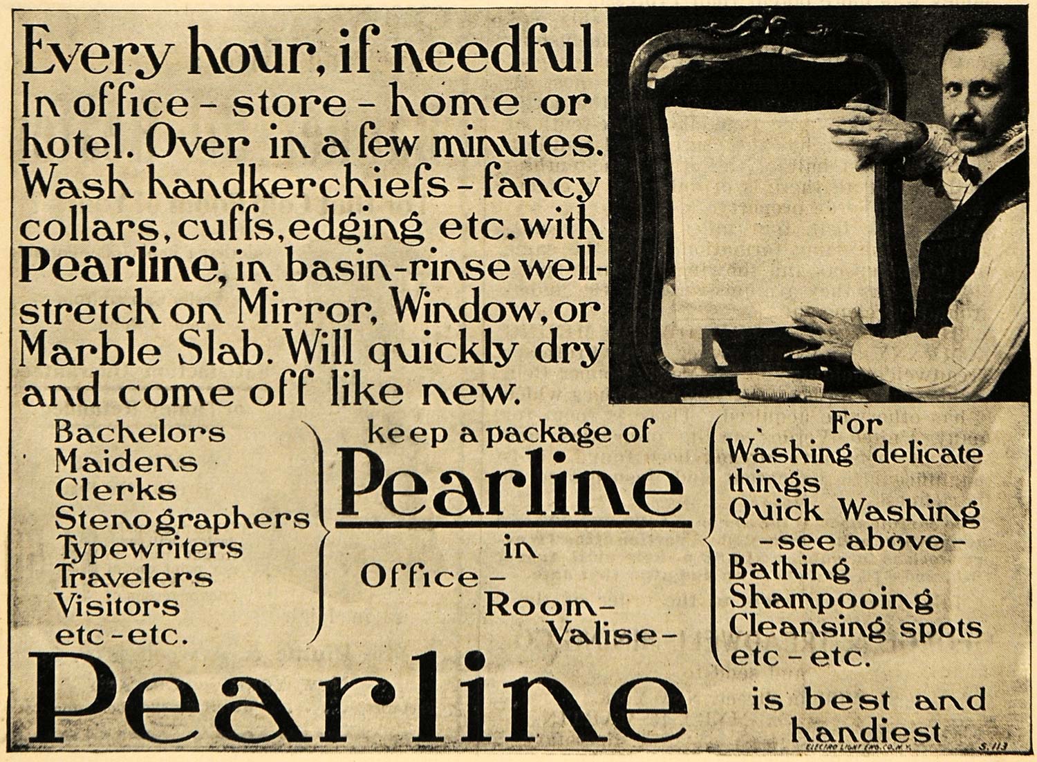 1902 Ad James Pyle Pearline Washing Soap Detergent NY - ORIGINAL TIN5 ...