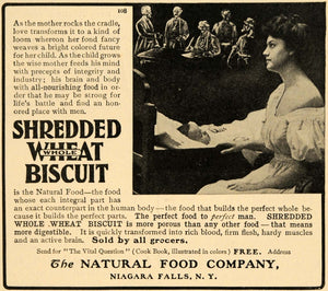 1903 Ad Natural Food Shredded Wheat Biscuit Mother Baby - ORIGINAL TIN5