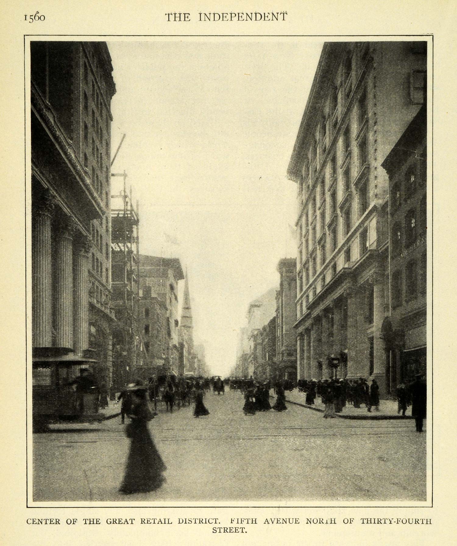 1907 Print Retail District New York City Fifth Avenue 34th Street TIN6