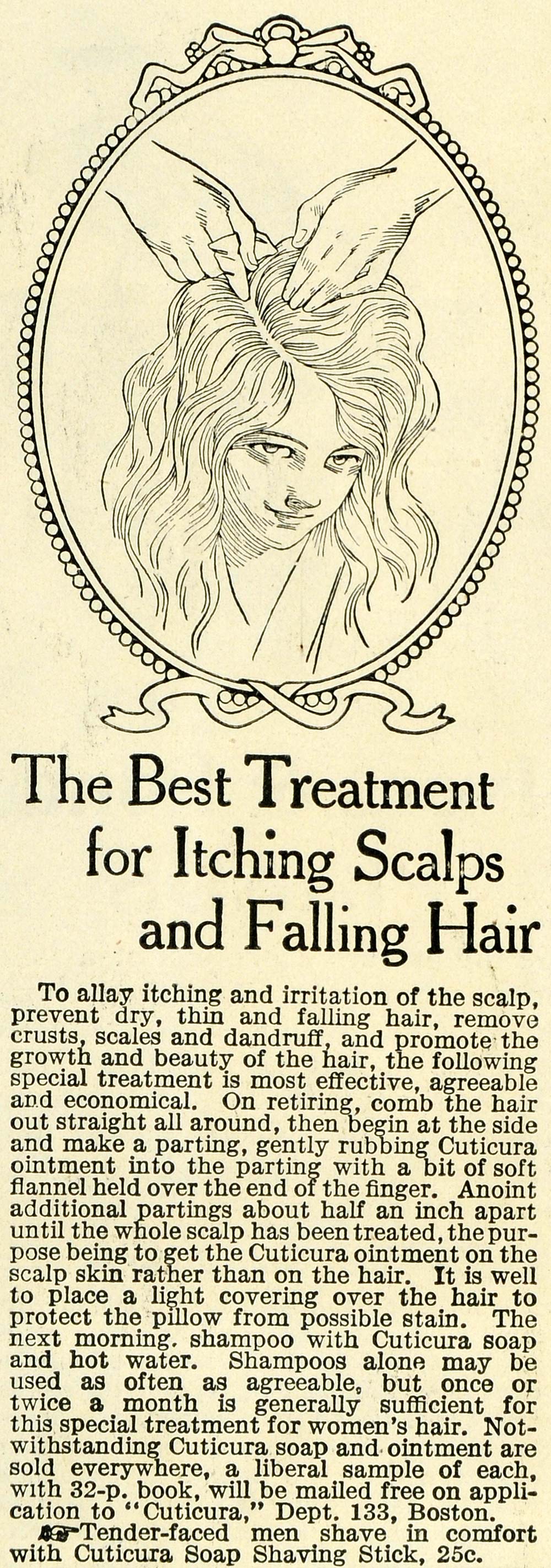 1913 Ad Cuticura Soap Shampoo Scalp Thinning Hair Care Toiletries Boston TLW2