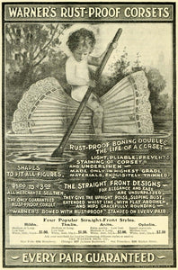1901 Ad Warner Rustproof Corsets Victorian Undergarments Clothing TLW2
