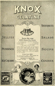 1914 Ad Charles B. Knox Sparkling Acidulated Gelatine Gelatin Dessert Mould TLW2