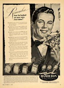 1949 Ad Hamilton Watches Clinton Brandon Hayden FL-37 - ORIGINAL ADVERTISING TM1