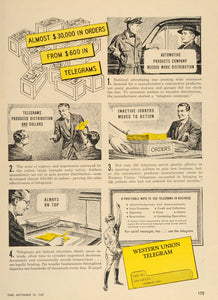 1947 Ad Western Union Telegram Auto Products Business - ORIGINAL ADVERTISING TM1