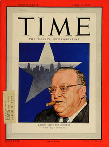 1948 Cover TIME Roy Roberts Kansas City Star Chaliapin - ORIGINAL TM1
