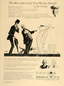 1947 Ad American Mutual Liability Insurance Co. Cartoon - ORIGINAL TM1