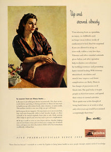 1947 Ad Upjohn Co. Pharmaceuticals Invalid Ivan Olinsky - ORIGINAL TM1