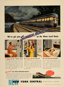 1946 Ad New York Central Dreamliner Train Berths Room - ORIGINAL ADVERTISING TM1
